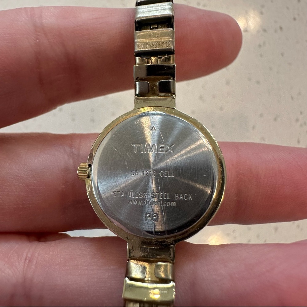 Timex Women's Gold Watch with White Dial - Picture 3 of 4